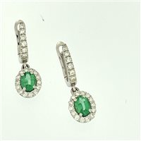Orecchini DDonna Donna monet in Oro bianco Smeraldo 0.53 Ct JC2112/1 - JC2112/1